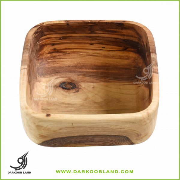 square wooden serve bowl