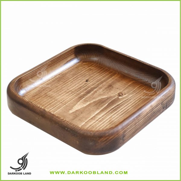 Wooden square serving plate