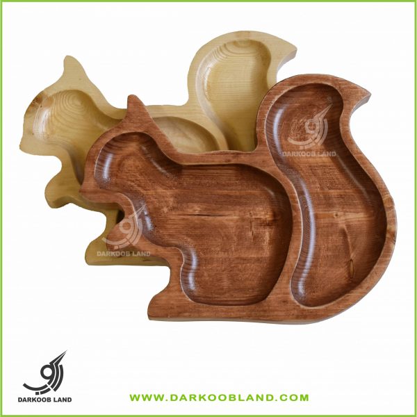 Wooden baby food tray Squirrel