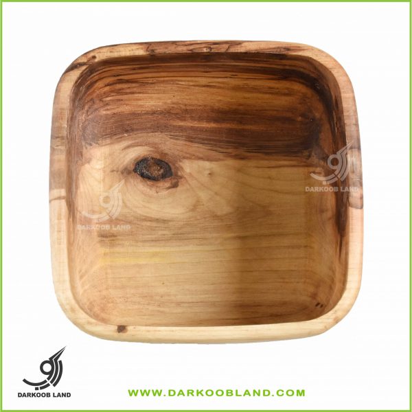 square wooden serve bowl