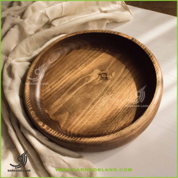 Wooden round serving plate