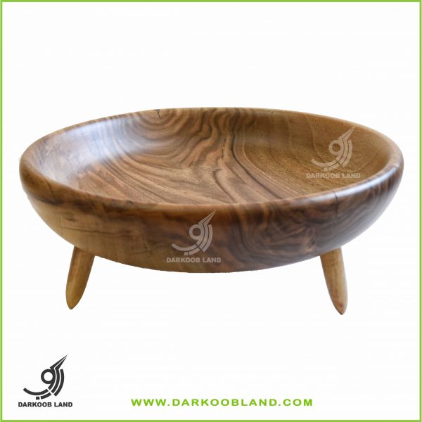 Wooden fruit bowl with stand